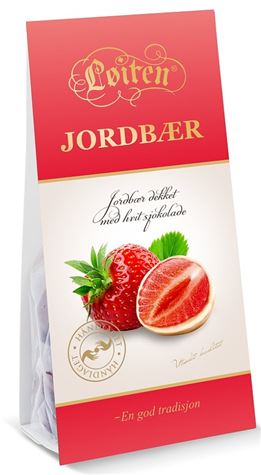 jordbaer i hvit sjokolade